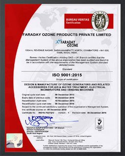 Faraday Ozone ISO Certification faraday-ozone-iso-certification