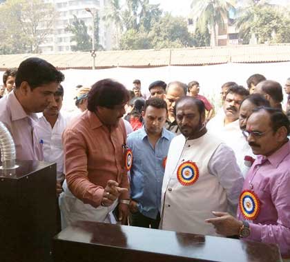 Environment Minister inauguration napkin-burning-machine-environment-minister-inauguration