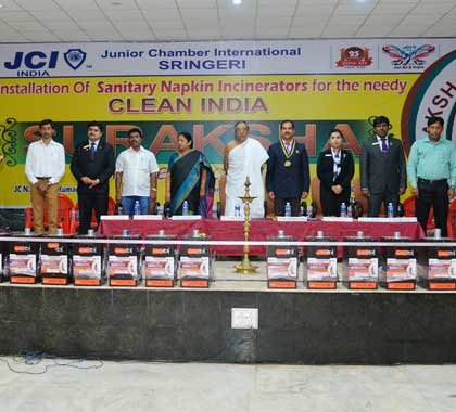 JCI Clean India Project napkin-burning-machine-jci